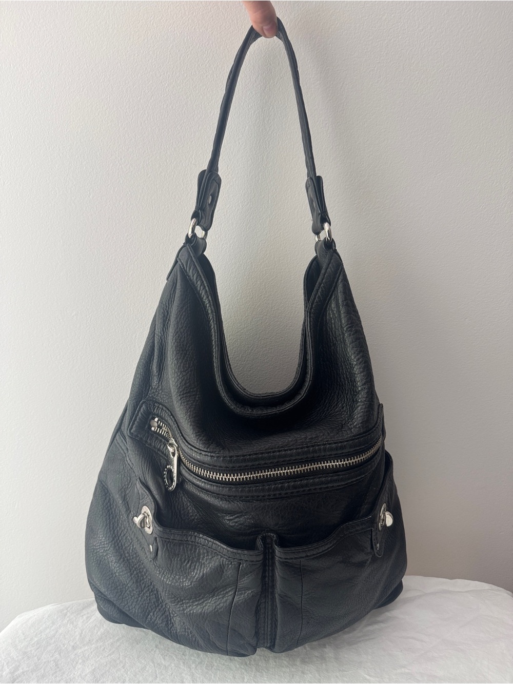 Vintage Marc Jacobs Vintage Turns Lock Black Leather Shoulder Bag